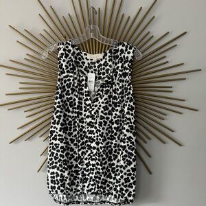 LOFT Sleeveless Black and White Women's Shirt w/ TAGS